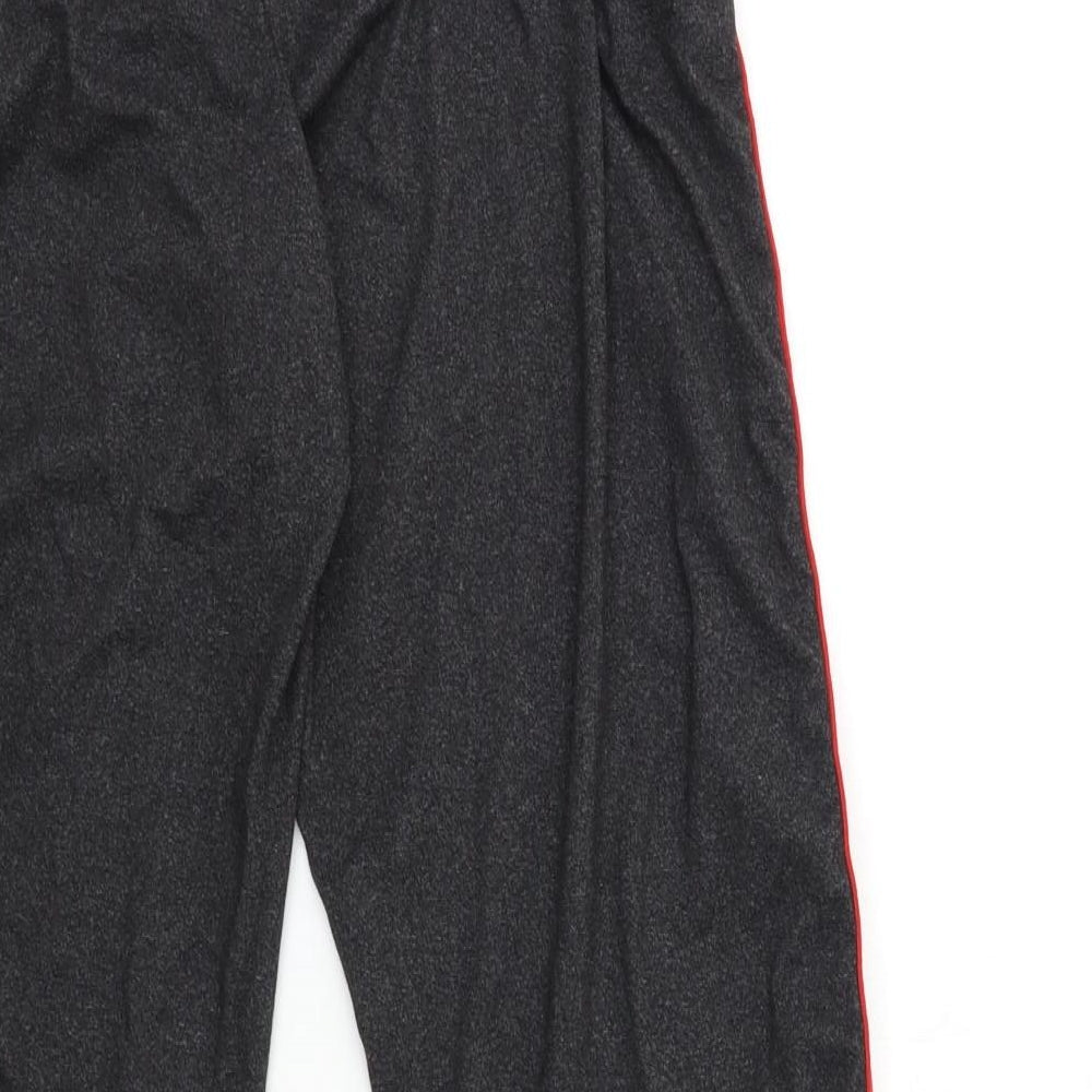 SHOSHO Womens Black   Sweatpants Trousers Size L L28 in