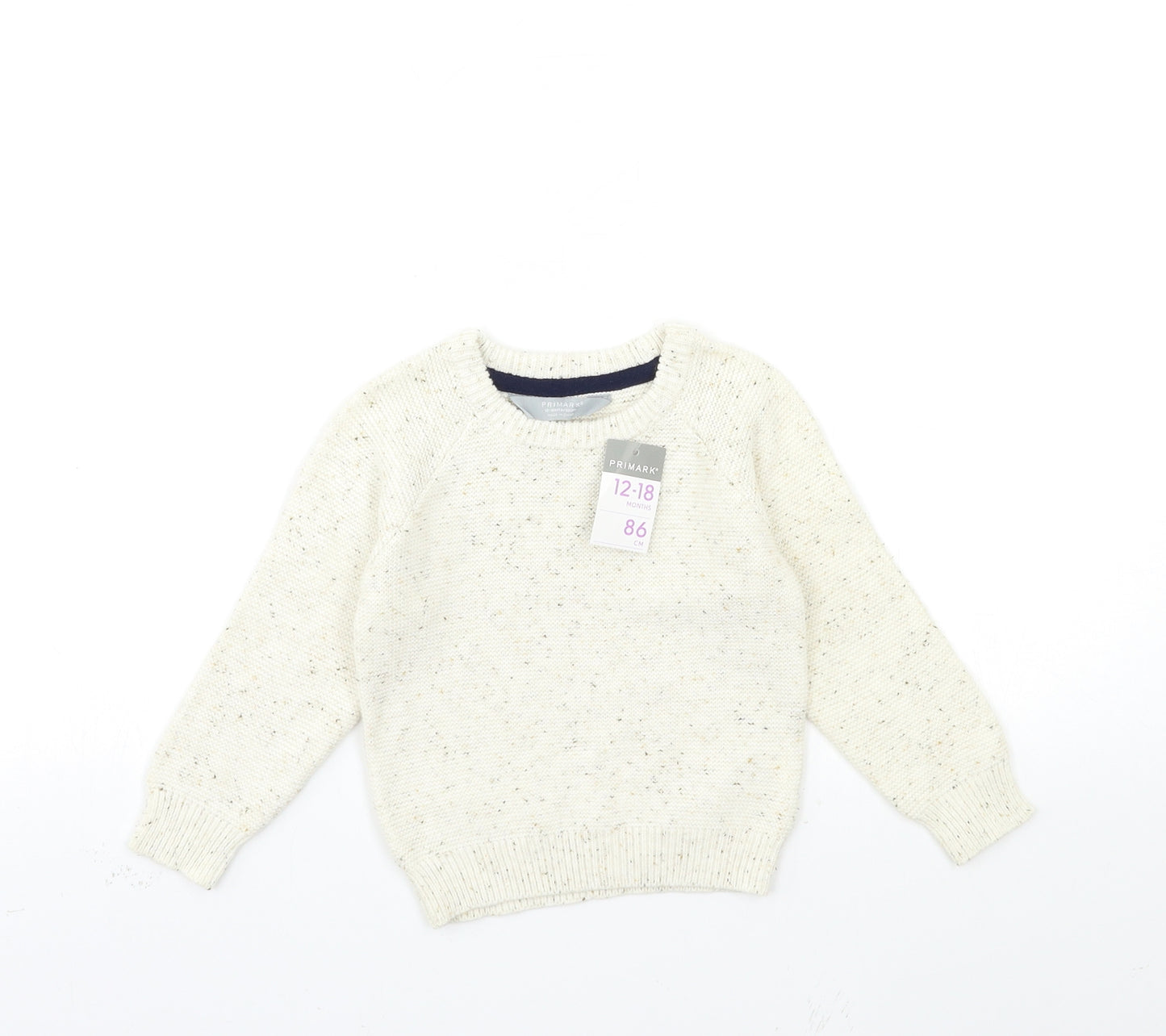 Primark Baby Beige  Knit Pullover Jumper Size 12-18 Months