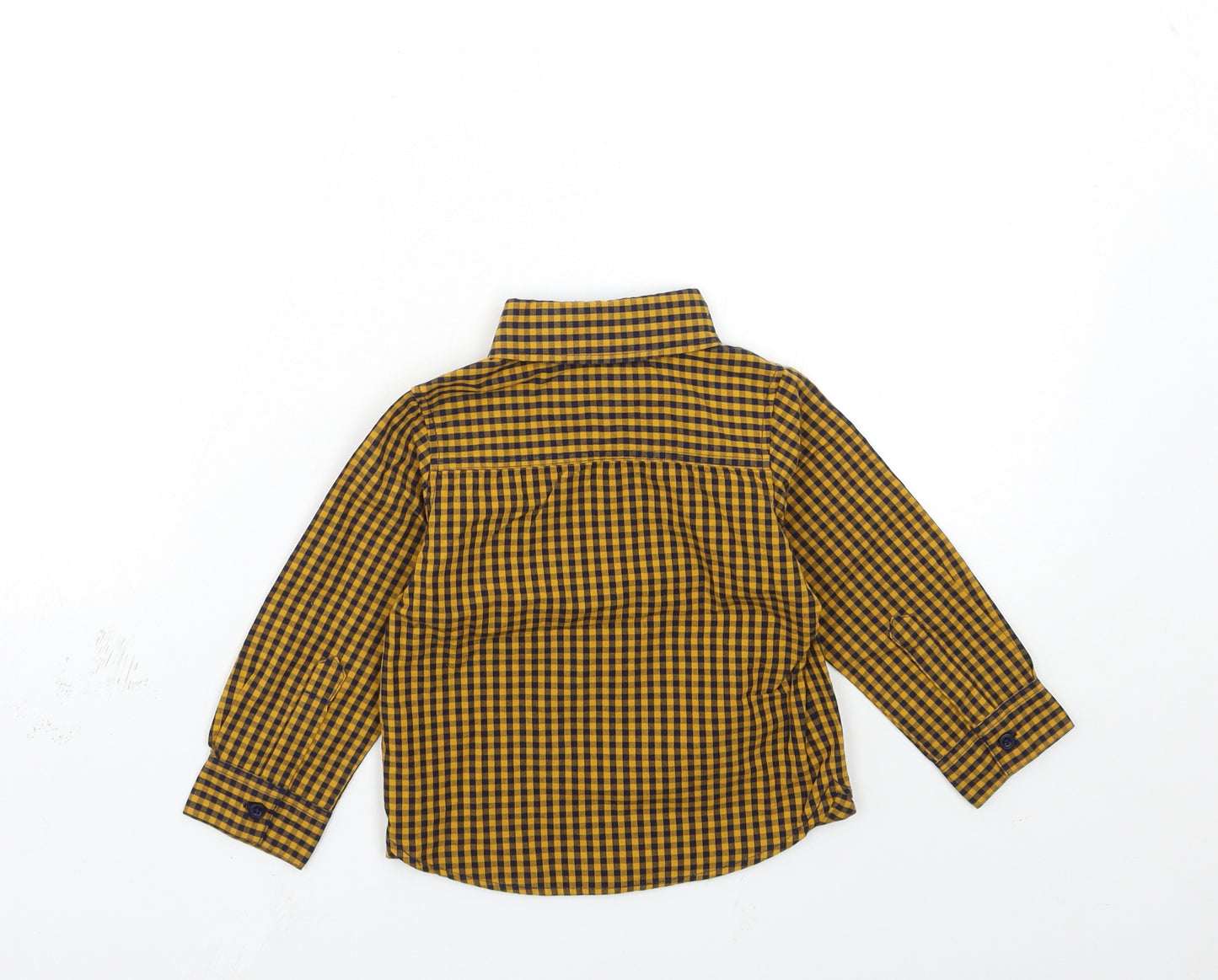 Primark Baby Yellow Check  Basic Button-Up Size 12-18 Months