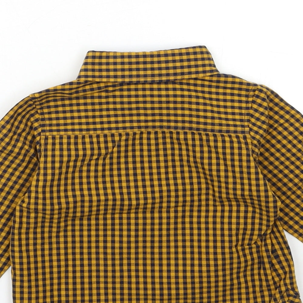Primark Baby Yellow Check  Basic Button-Up Size 12-18 Months