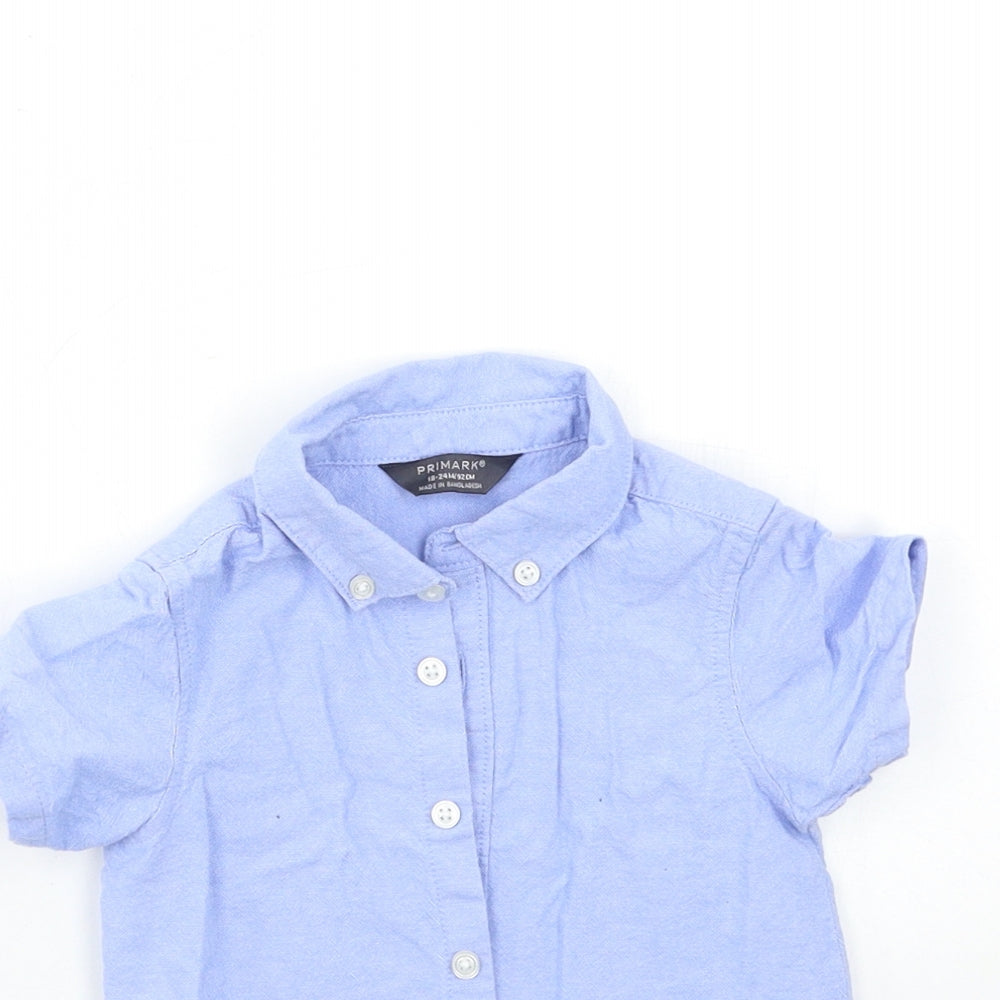 Primark Baby Blue   Basic Button-Up Size 18-24 Months