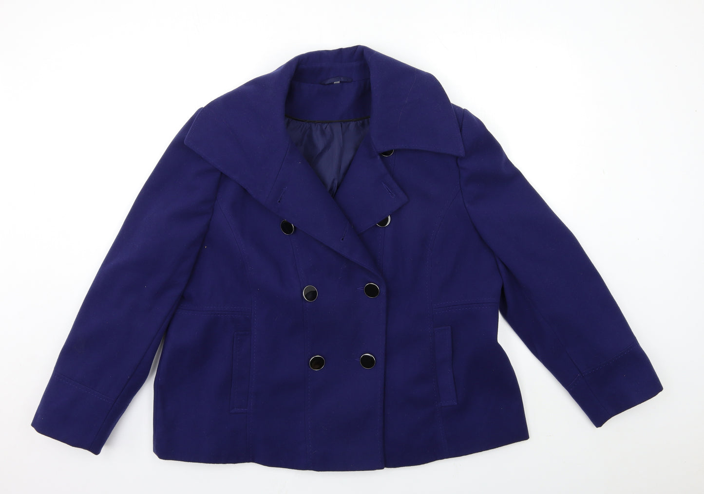 isle Womens Blue   Overcoat Coat Size 22