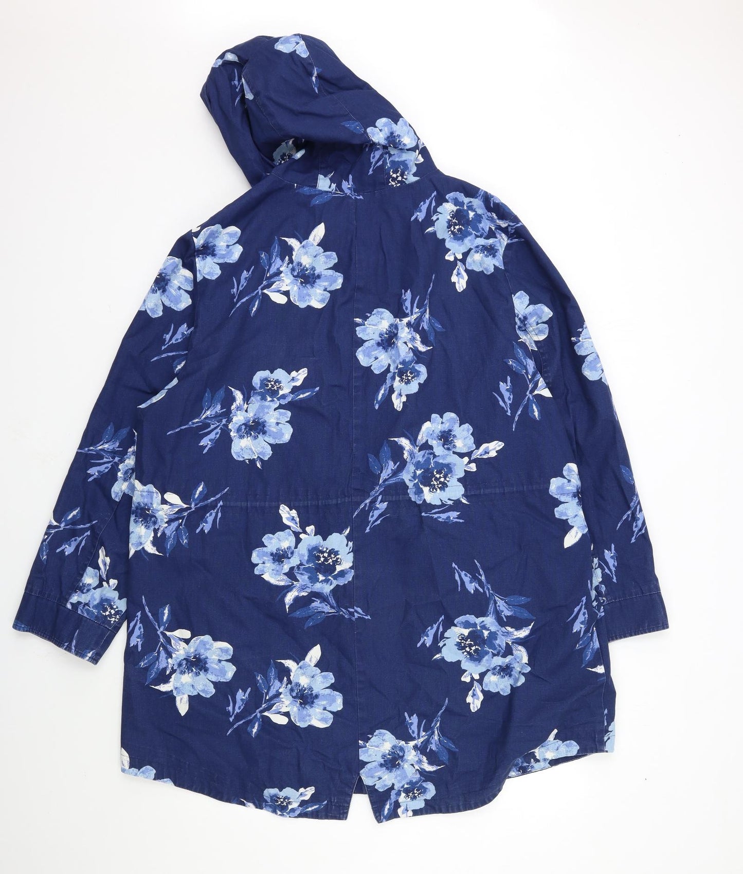Bonmarché Womens Blue Floral  Overcoat Coat Size 22