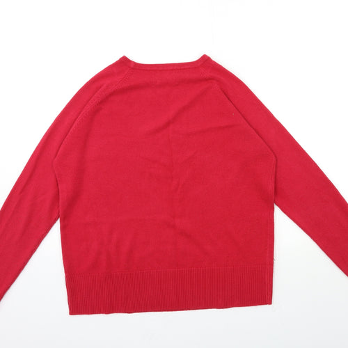sarah hamilton Womens Red  Knit Pullover Jumper Size XL