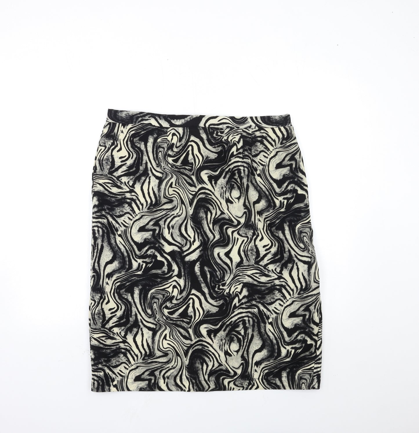Preworn Womens Black  Rayon Straight & Pencil Skirt Size 18