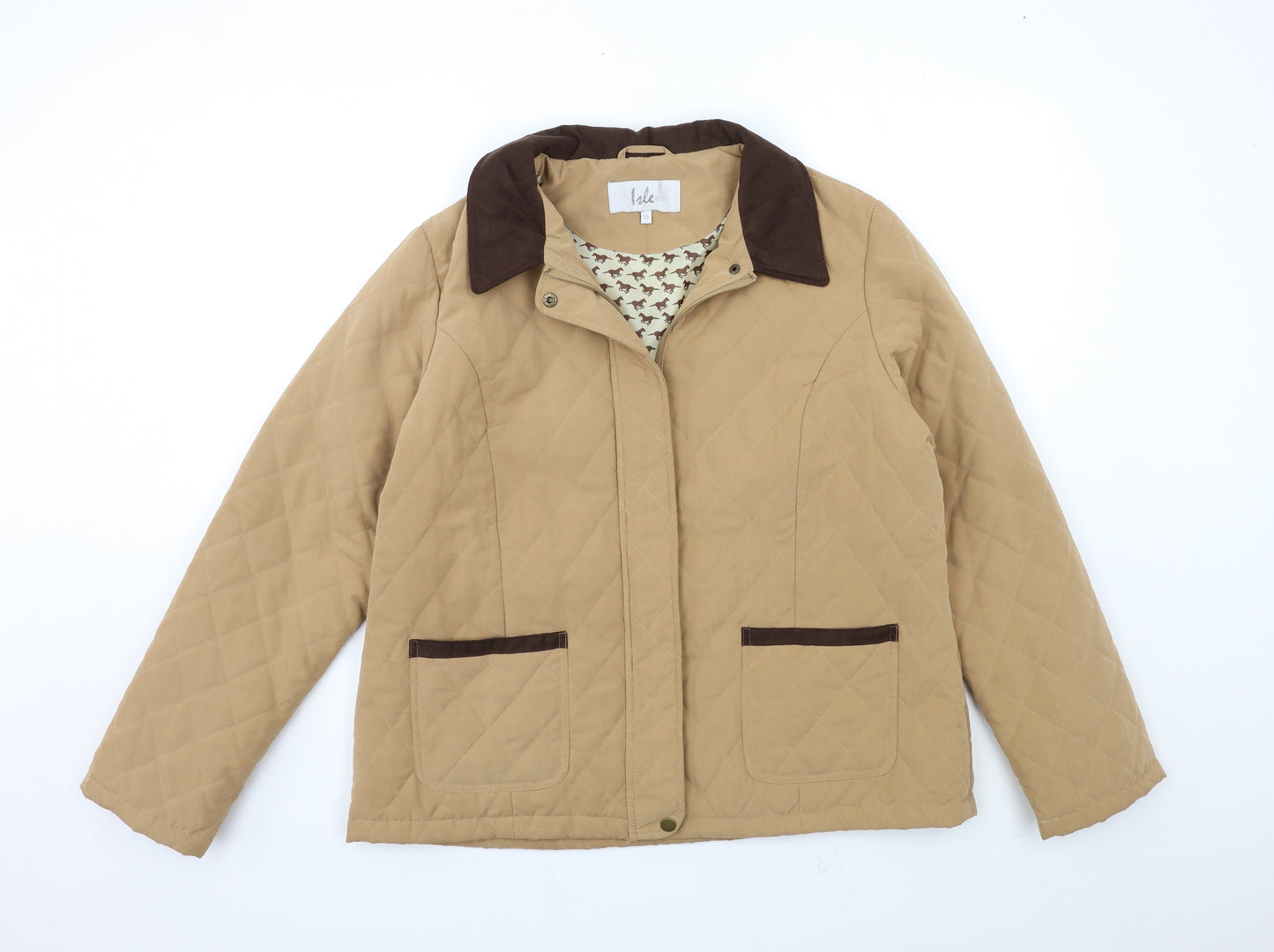 isle Womens Brown   Jacket Coat Size 18