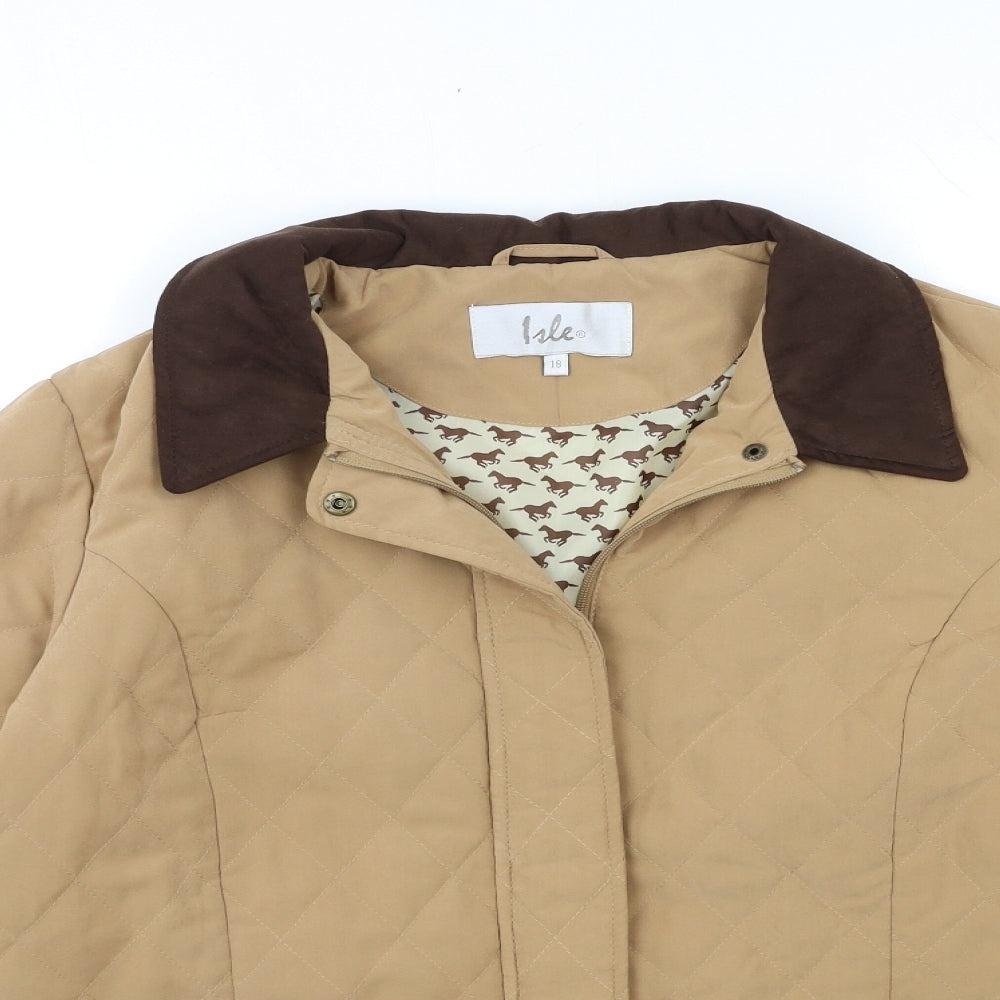 isle Womens Brown   Jacket Coat Size 18
