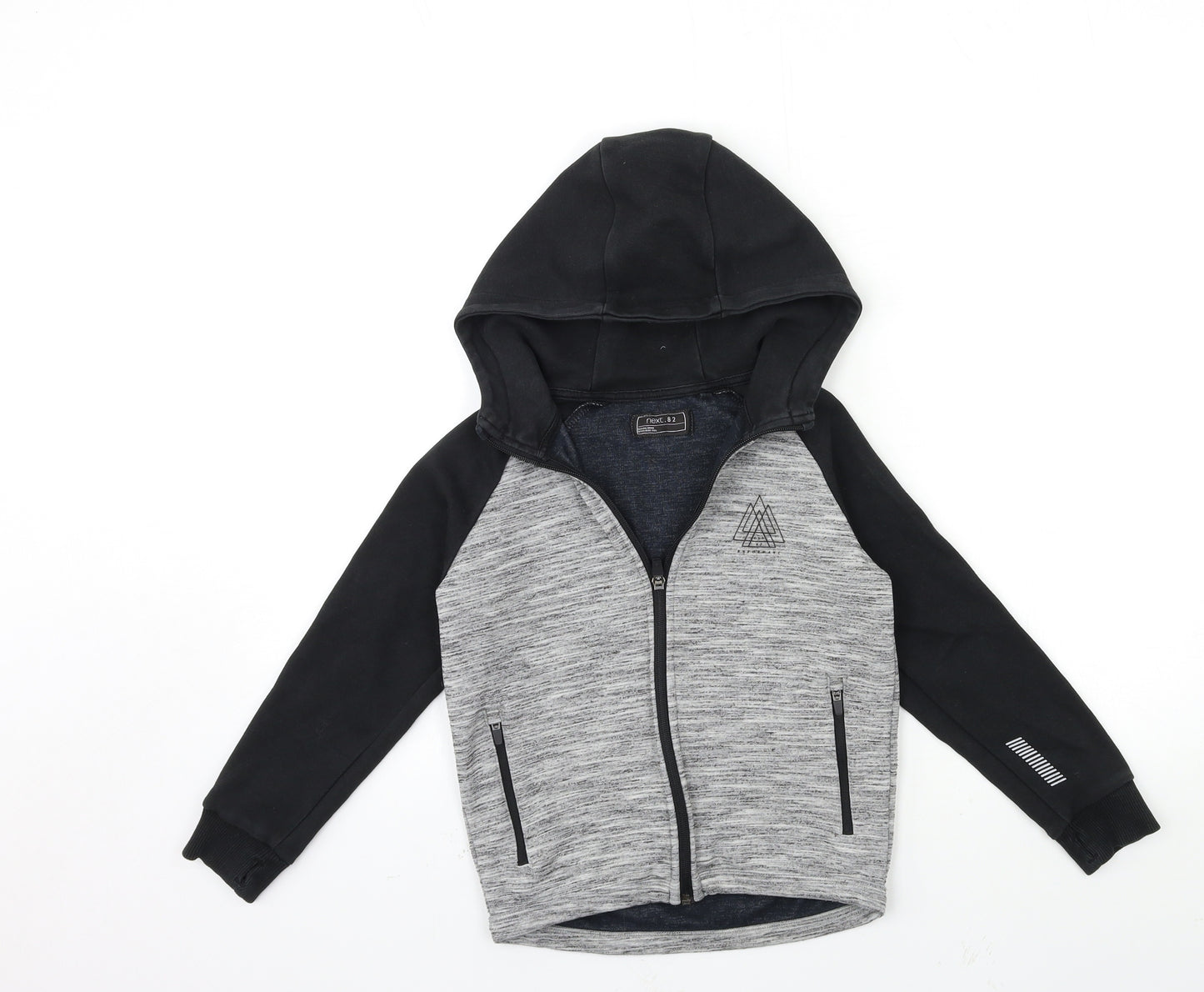 NEXT Boys Black   Full Zip Hoodie Size 7 Years