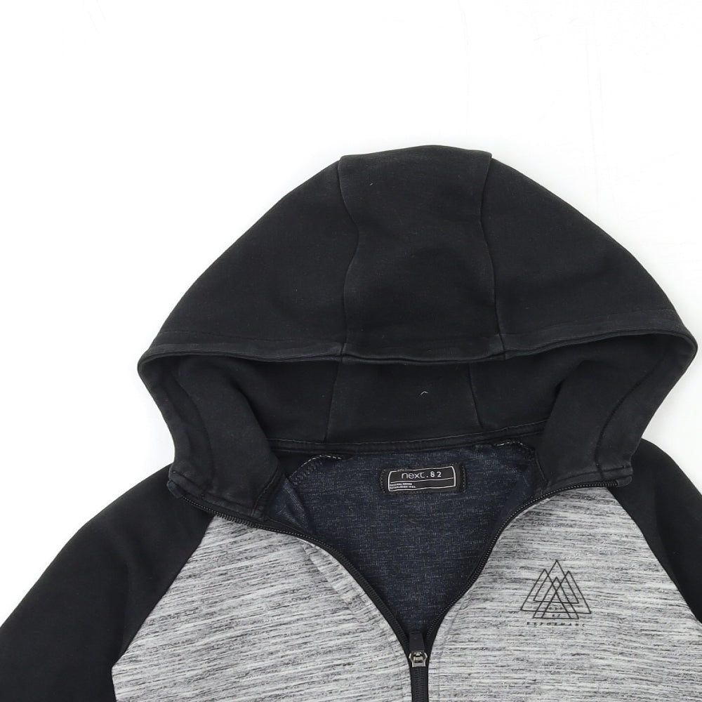 NEXT Boys Black   Full Zip Hoodie Size 7 Years