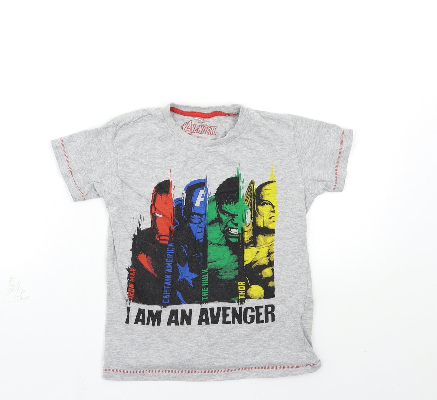 Avenger Boys Grey   Basic T-Shirt Size 7-8 Years