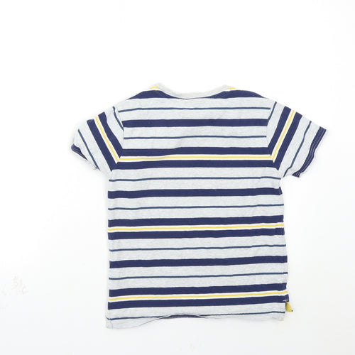 George Boys Grey Striped  Basic T-Shirt Size 8-9 Years