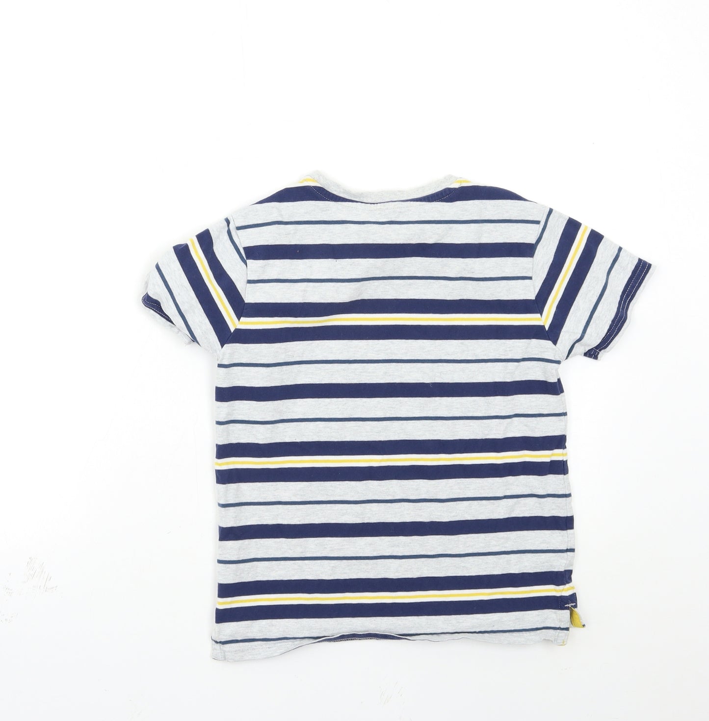 George Boys Grey Striped  Basic T-Shirt Size 8-9 Years