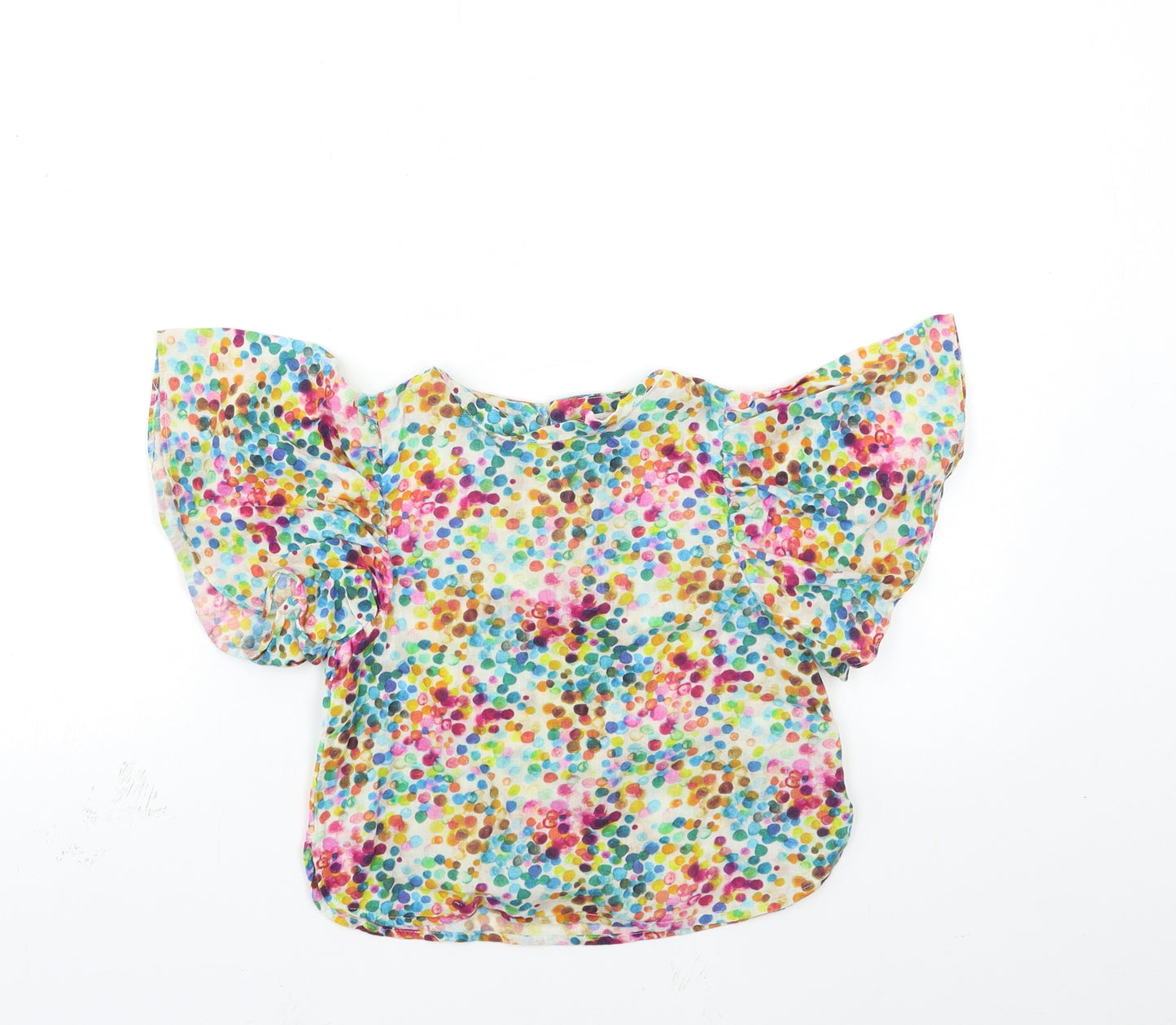 NEXT Girls Multicoloured Polka Dot  Basic T-Shirt Size 3-4 Years