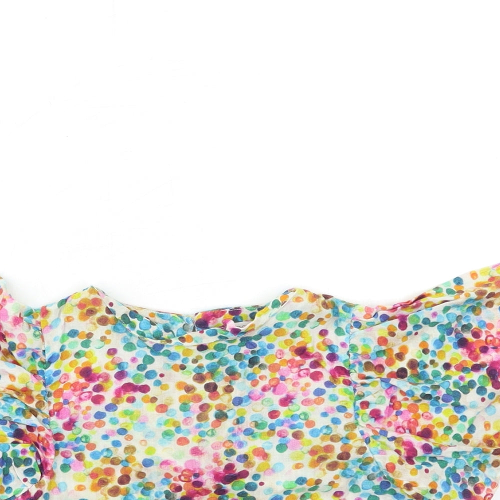 NEXT Girls Multicoloured Polka Dot  Basic T-Shirt Size 3-4 Years