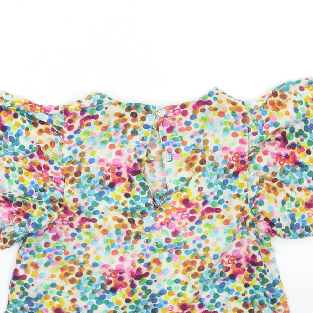 NEXT Girls Multicoloured Polka Dot  Basic T-Shirt Size 3-4 Years