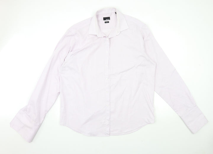 Slaters Mens Pink Button-Up Size 18
