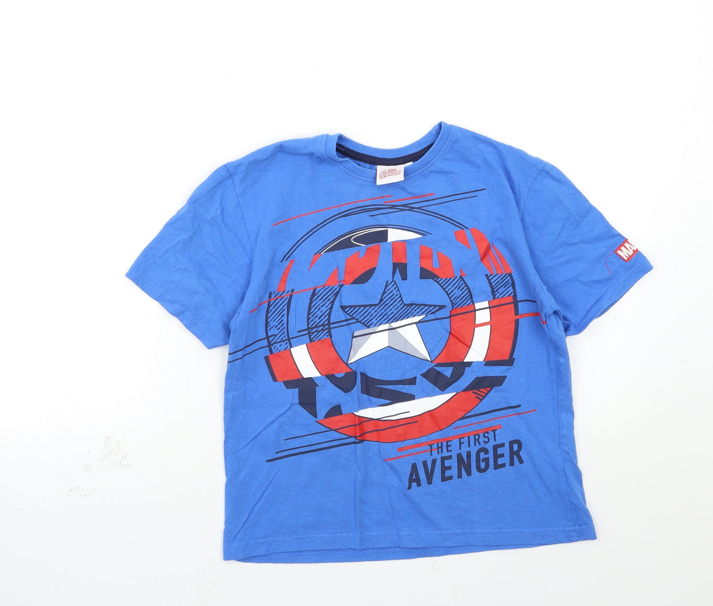 Marvel Boys Blue   Basic T-Shirt Size 9-10 Years