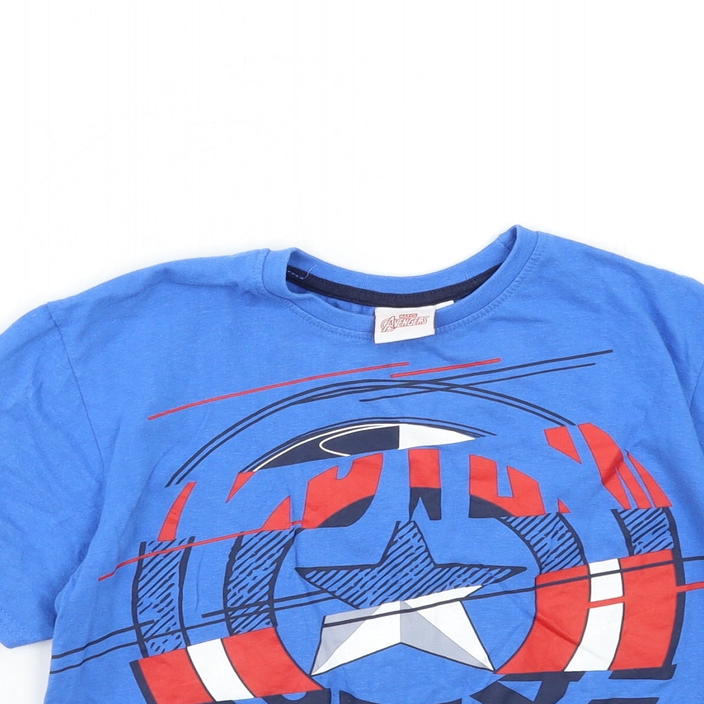 Marvel Boys Blue   Basic T-Shirt Size 9-10 Years