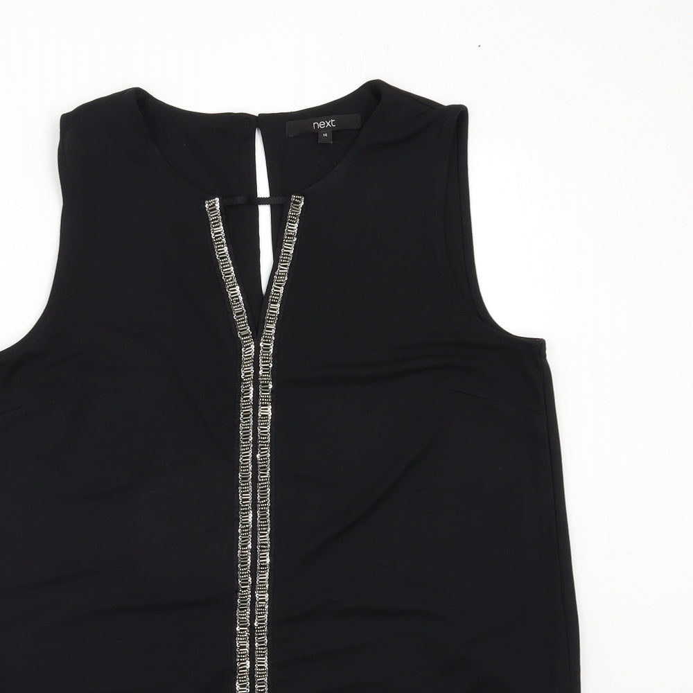 NEXT Womens Black   Tunic Blouse Size 14