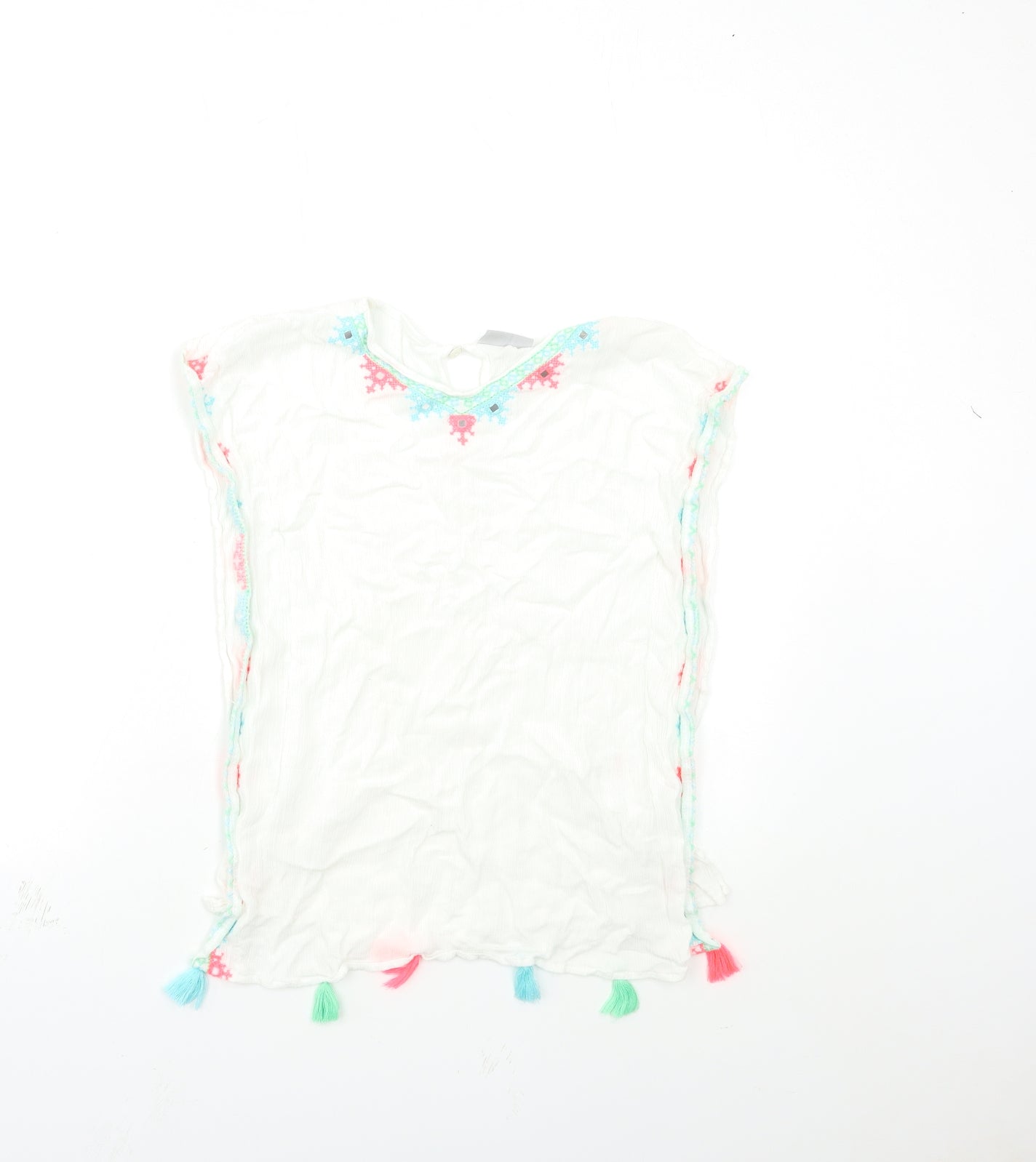 Matalan Boys White   Kimono Button-Up Size 6 Years