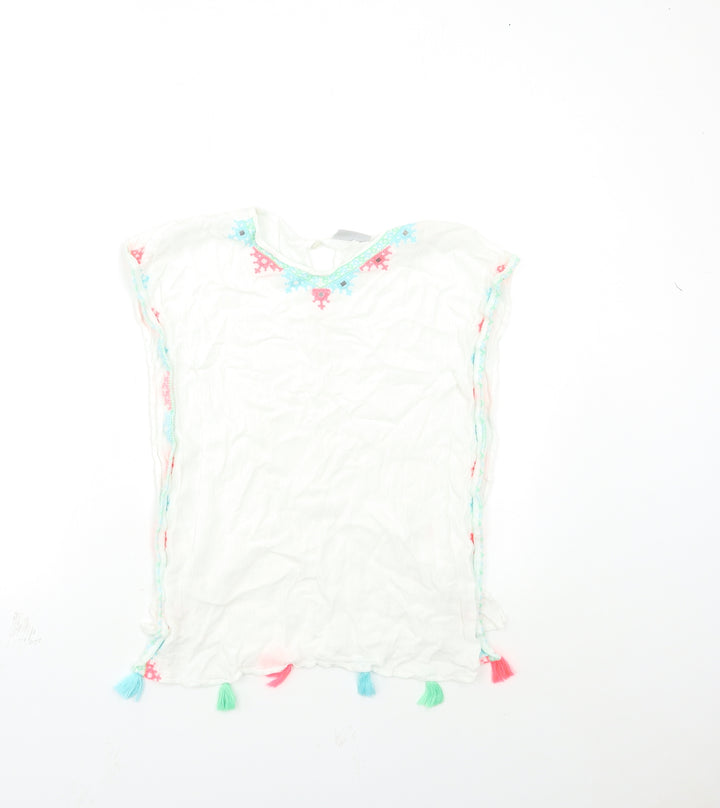 Matalan Boys White   Kimono Button-Up Size 6 Years