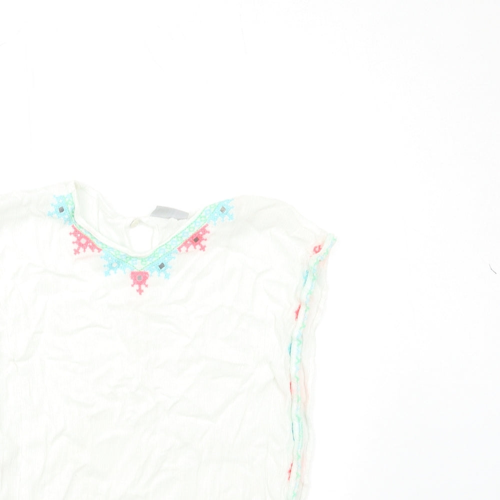 Matalan Boys White   Kimono Button-Up Size 6 Years