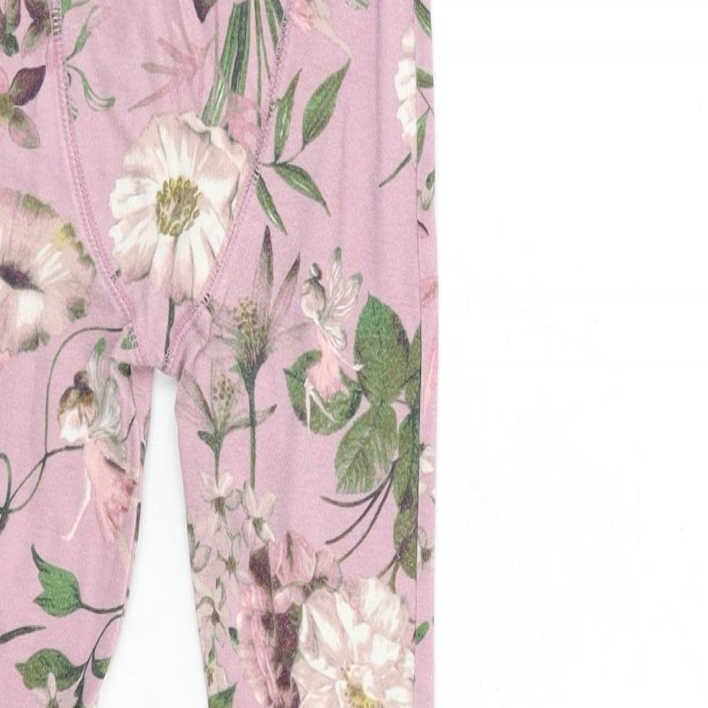 NEXT Girls Pink Floral  Jegging Trousers Size 3-4 Years