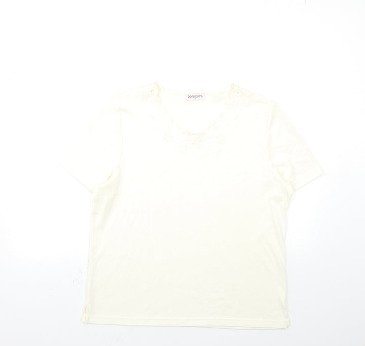 Bonmarché Womens White   Basic T-Shirt Size M