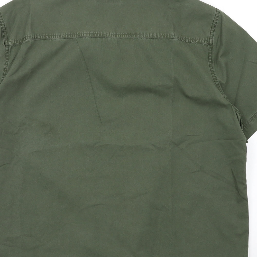 Marks and Spencer Mens Green    Button-Up Size XL