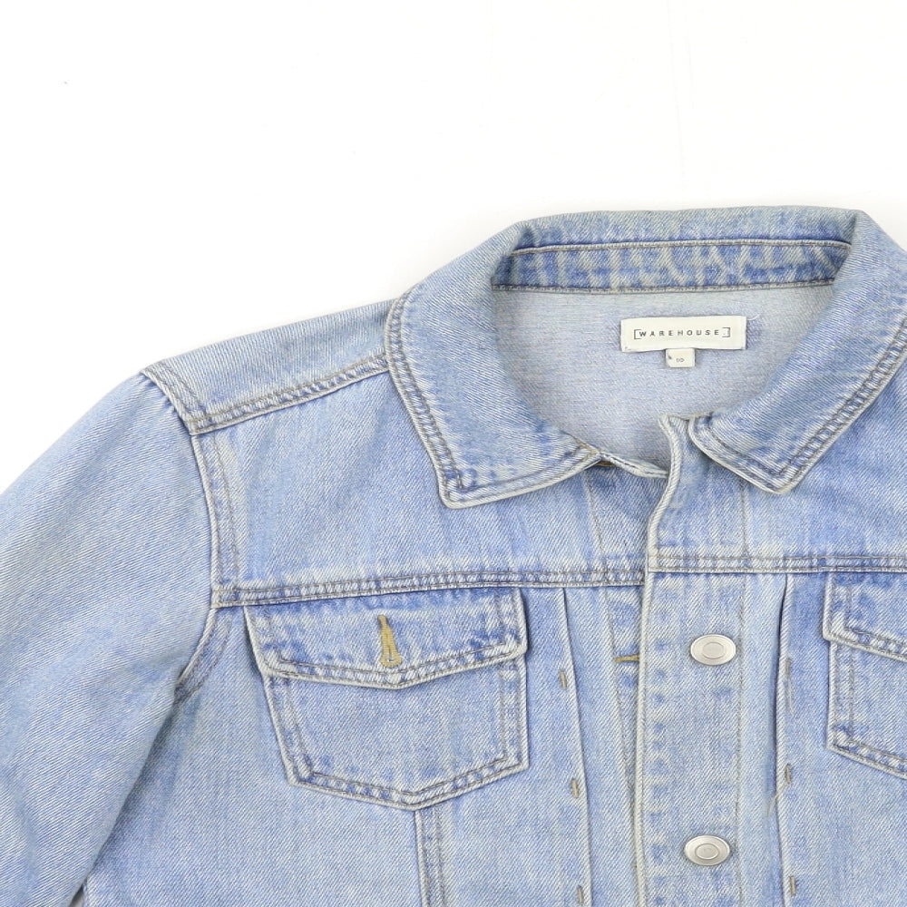 Warehouse Womens Blue  Denim Jacket  Size 10
