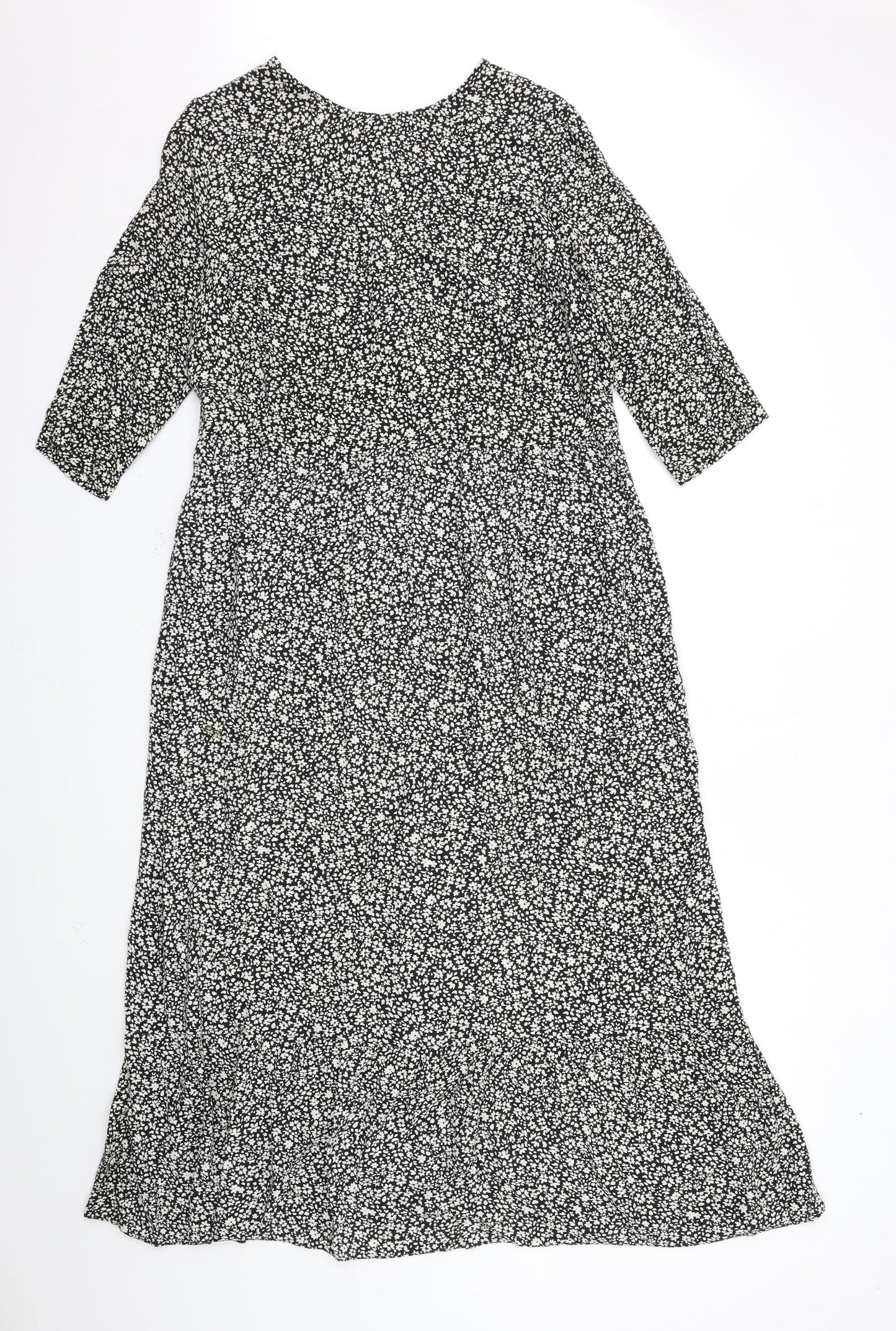 George Womens Black Floral  Maxi  Size 10