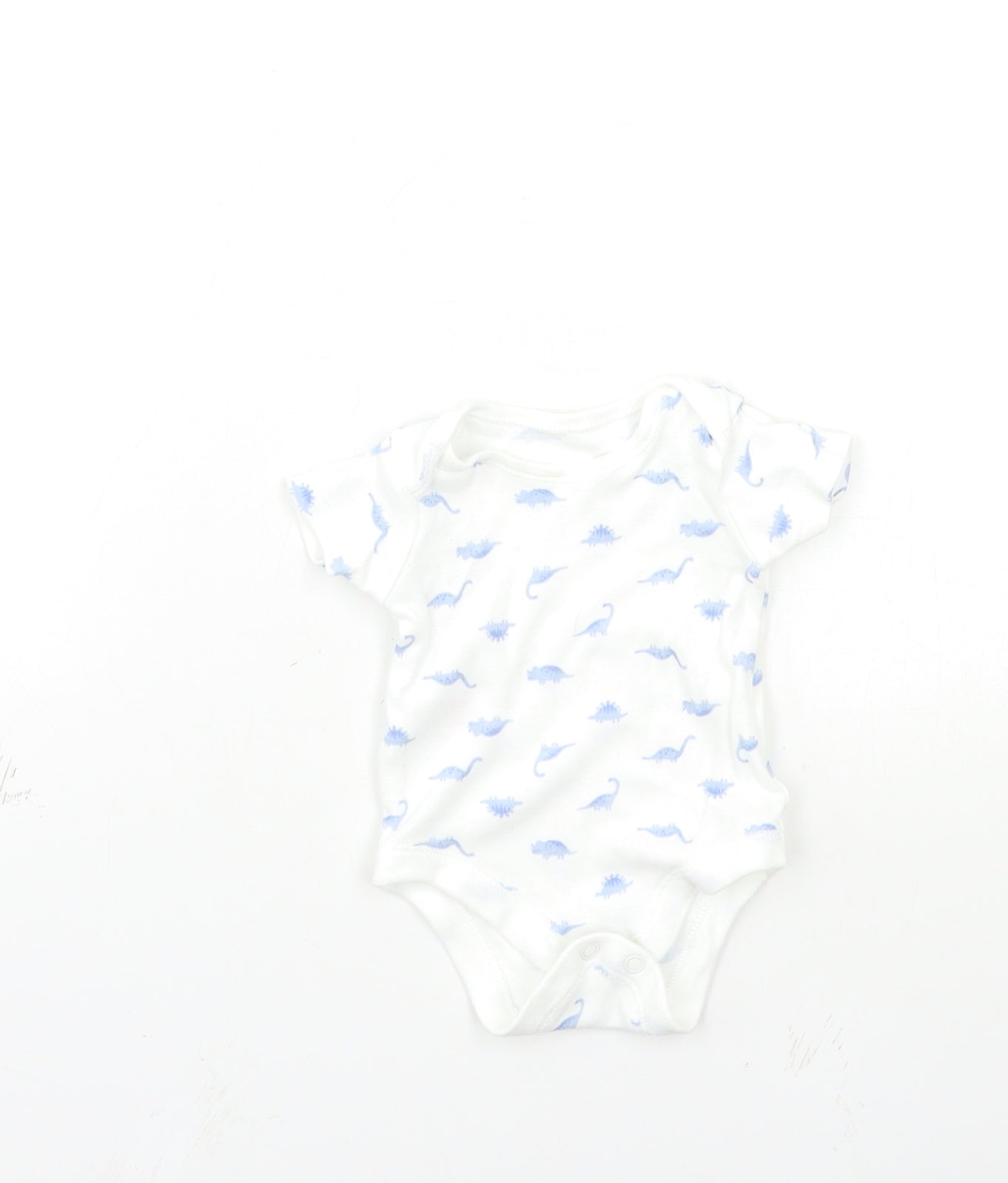George Baby White Geometric  Babygrow One-Piece Size Newborn