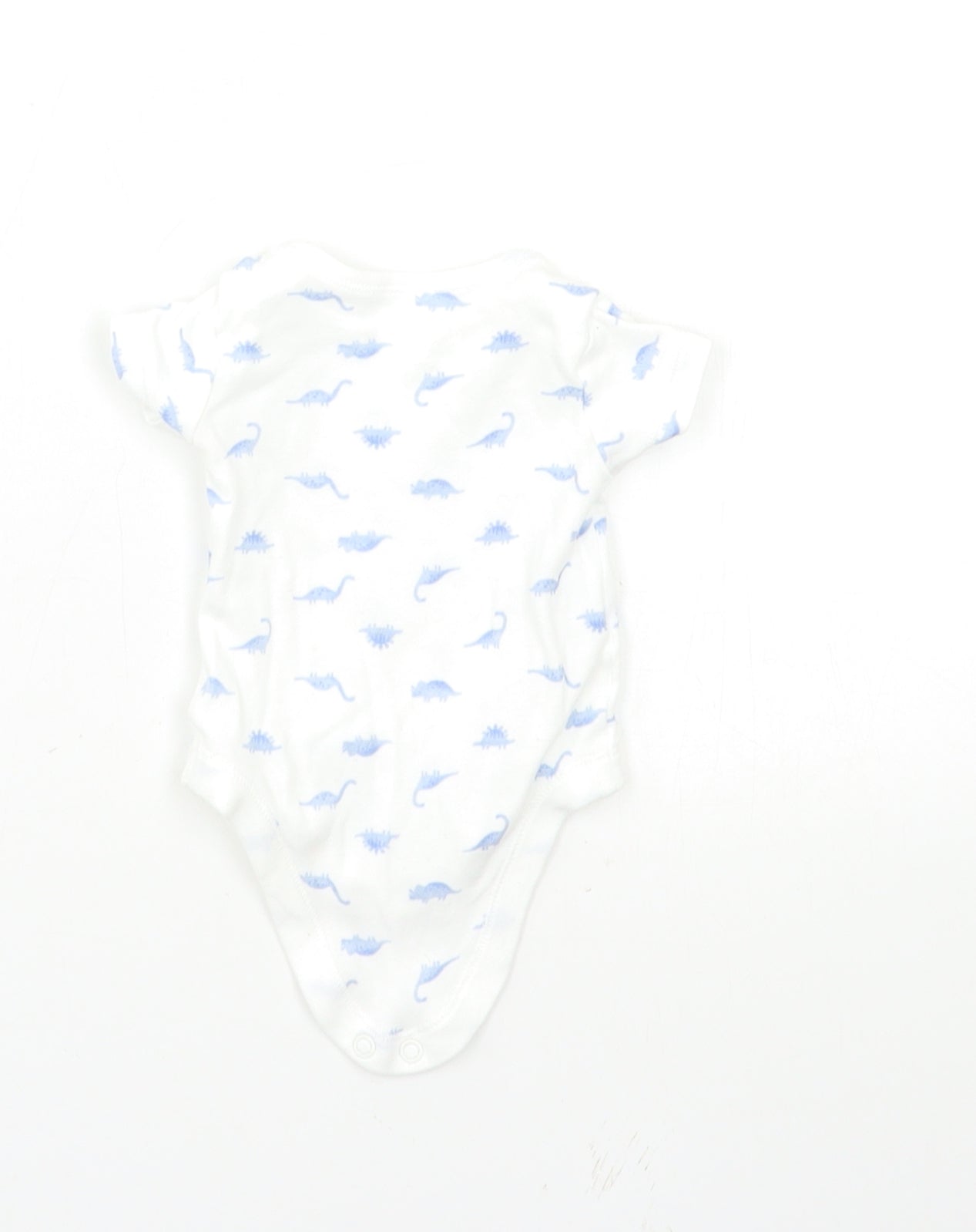 George Baby White Geometric  Babygrow One-Piece Size Newborn