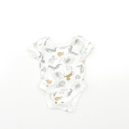 George Baby White   Babygrow One-Piece One Size  - lion
