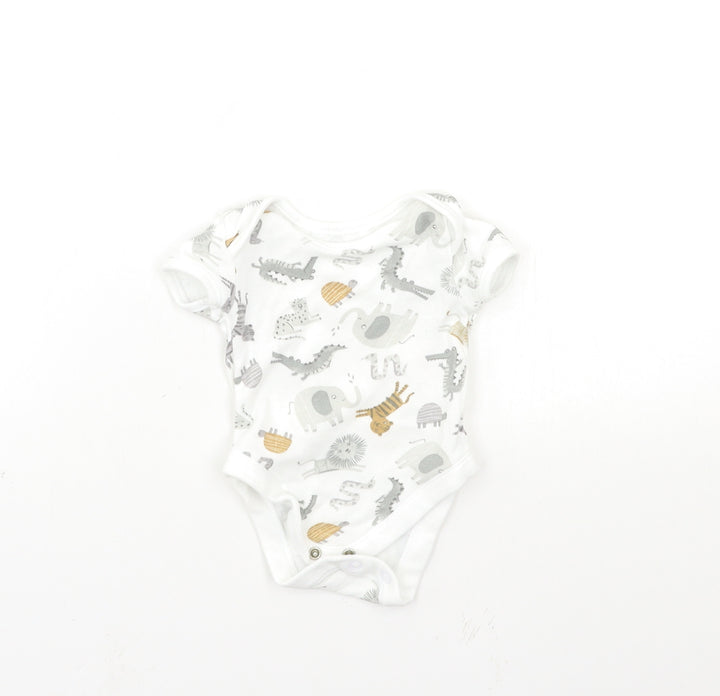George Baby White   Babygrow One-Piece One Size  - lion