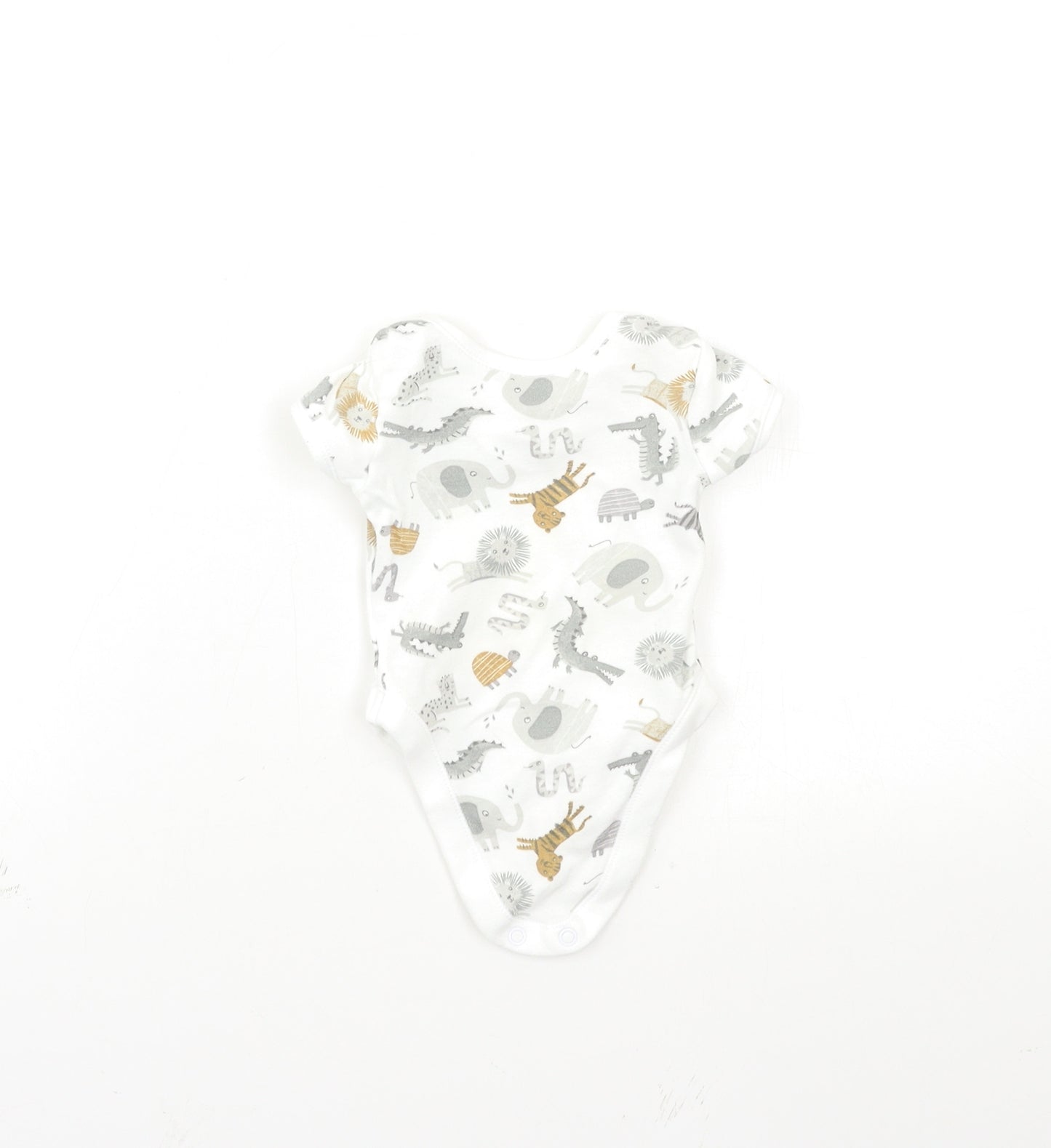 George Baby White   Babygrow One-Piece One Size  - lion