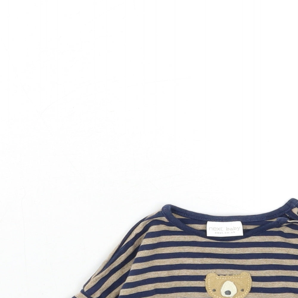 NEXT Boys Blue Striped  Basic T-Shirt One Size