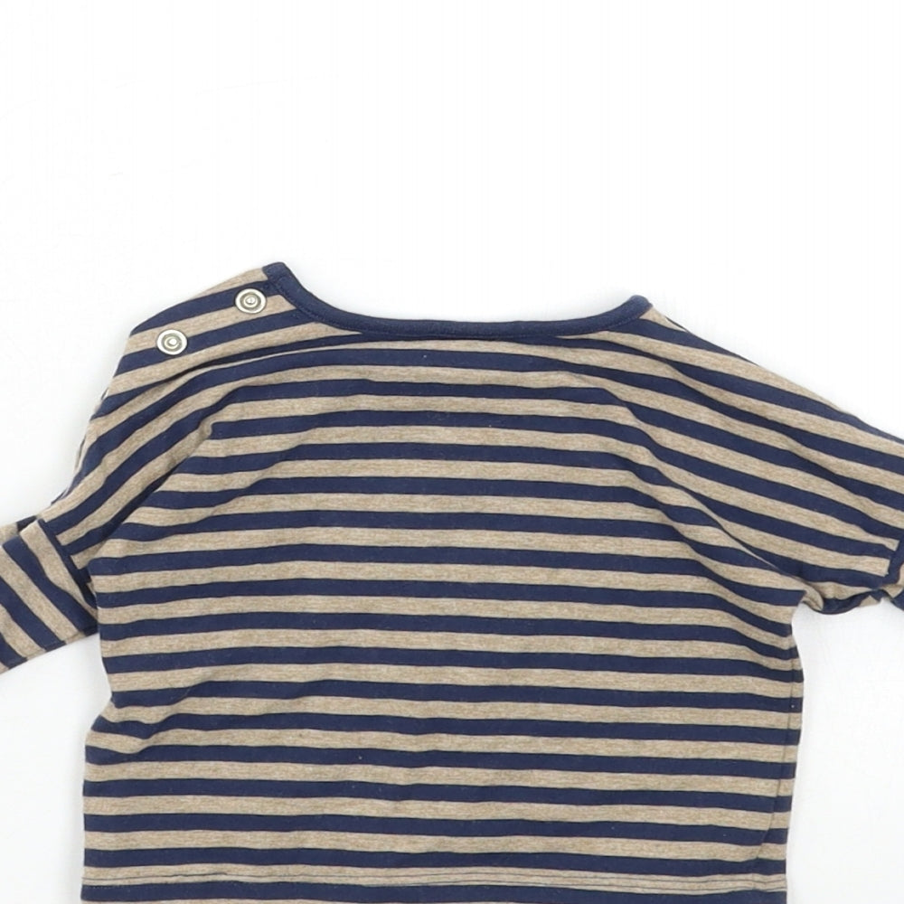 NEXT Boys Blue Striped  Basic T-Shirt One Size