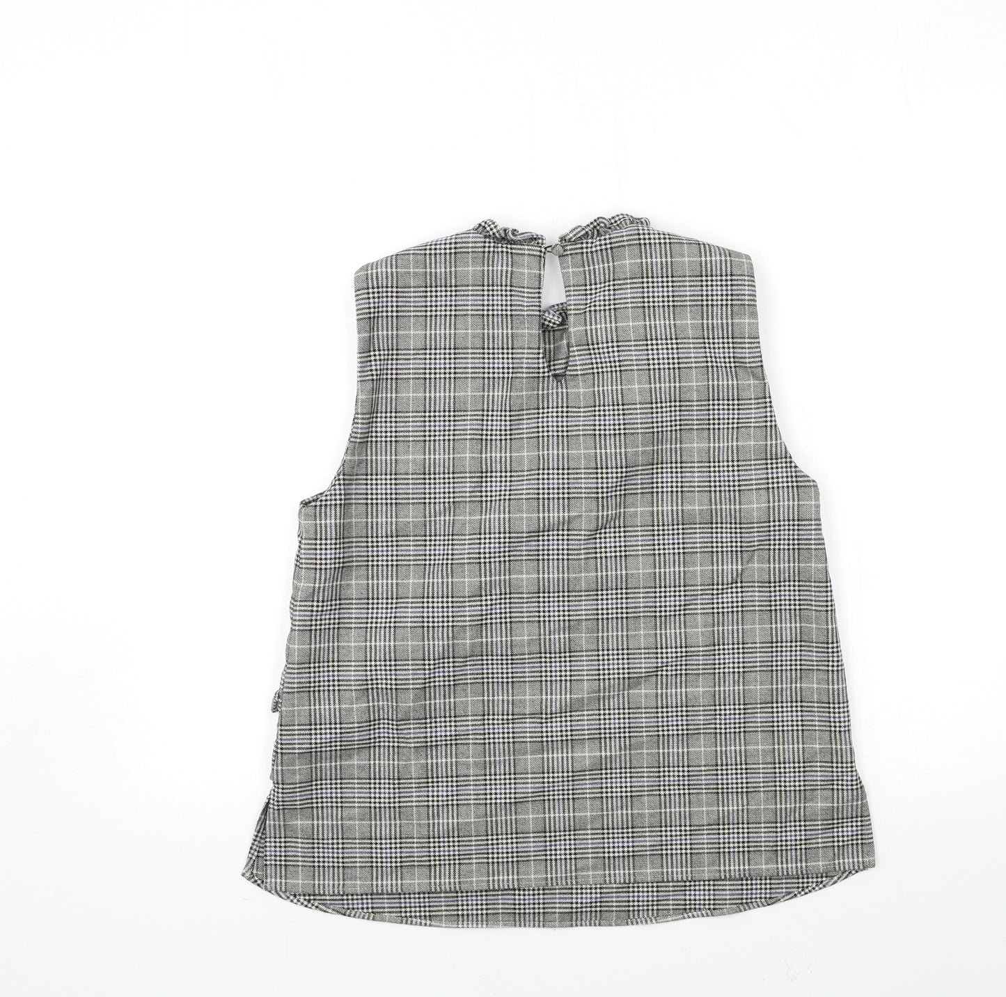 Zara Womens Green Check  Basic Tank Size M