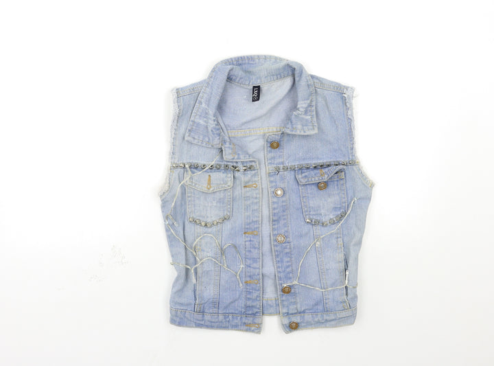 lxq Womens Blue Denim Jacket Size S - fair lights