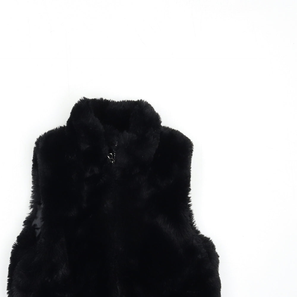 TU Girls Black   Gilet Jacket Size 7 Years