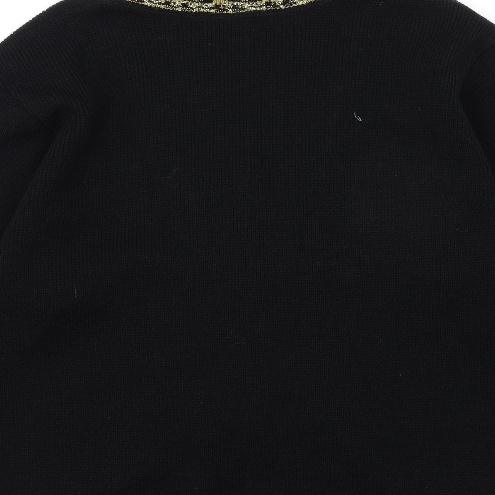 St Michael  Womens Black  Knit Cardigan Jumper Size 12