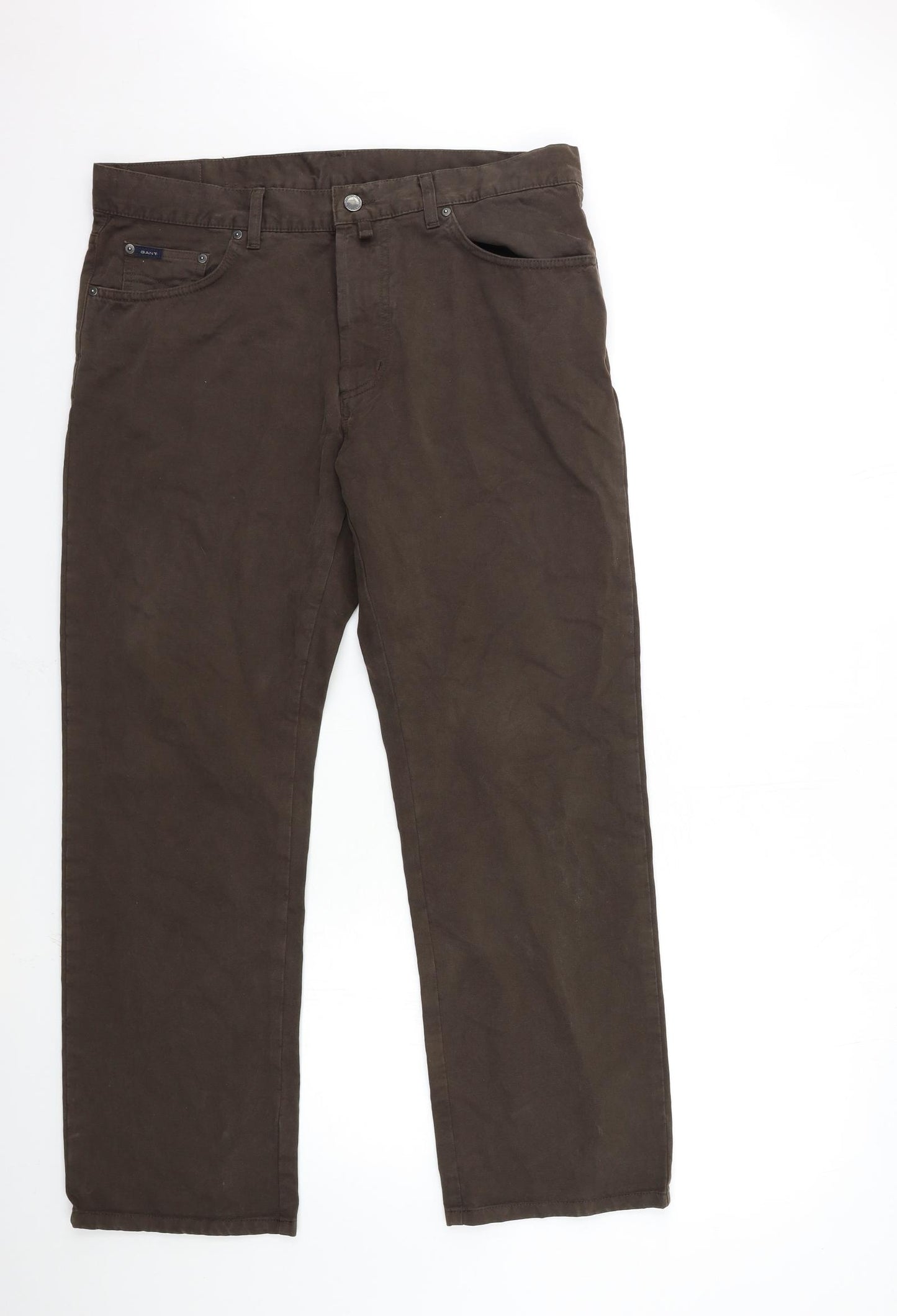 GANT Mens Brown   Chino Trousers Size 36 in L30 in