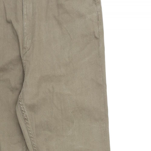 Marks and Spencer Mens Brown  Denim Chino Trousers Size 36 in L29 in