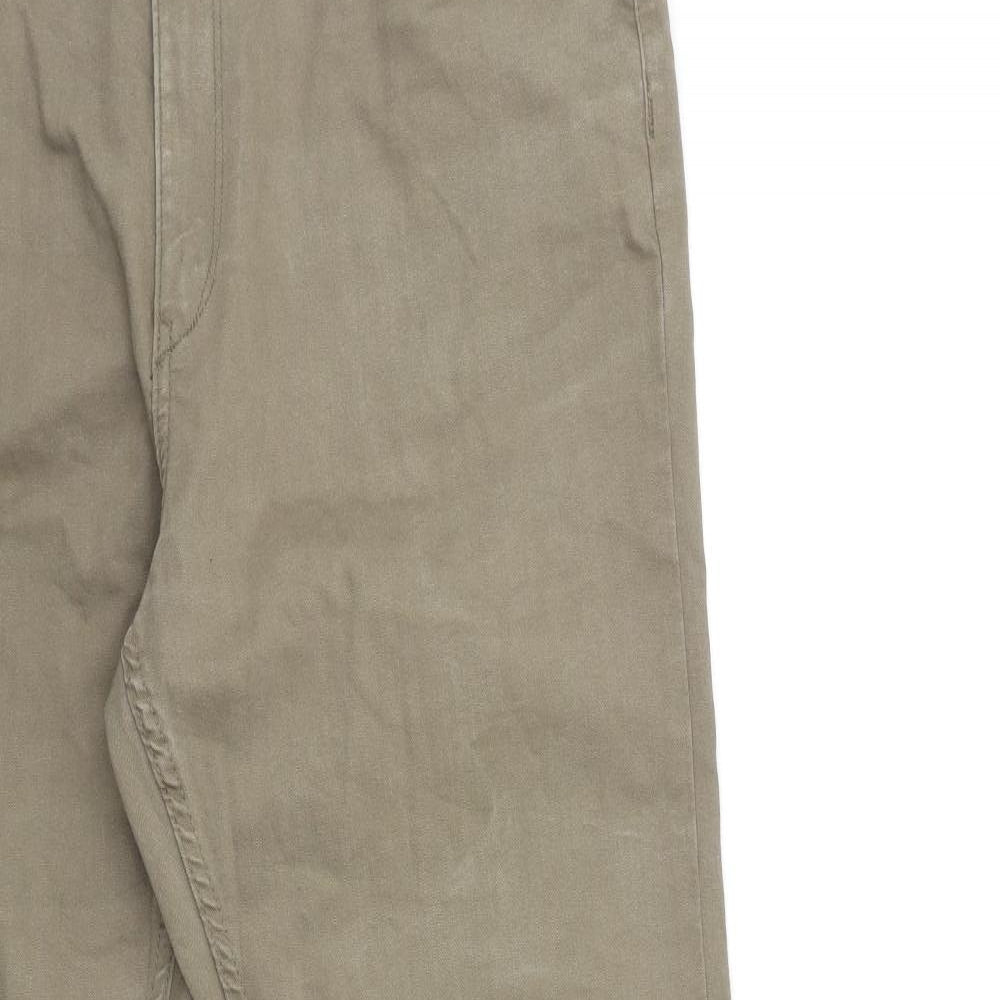 Marks and Spencer Mens Brown  Denim Chino Trousers Size 36 in L29 in