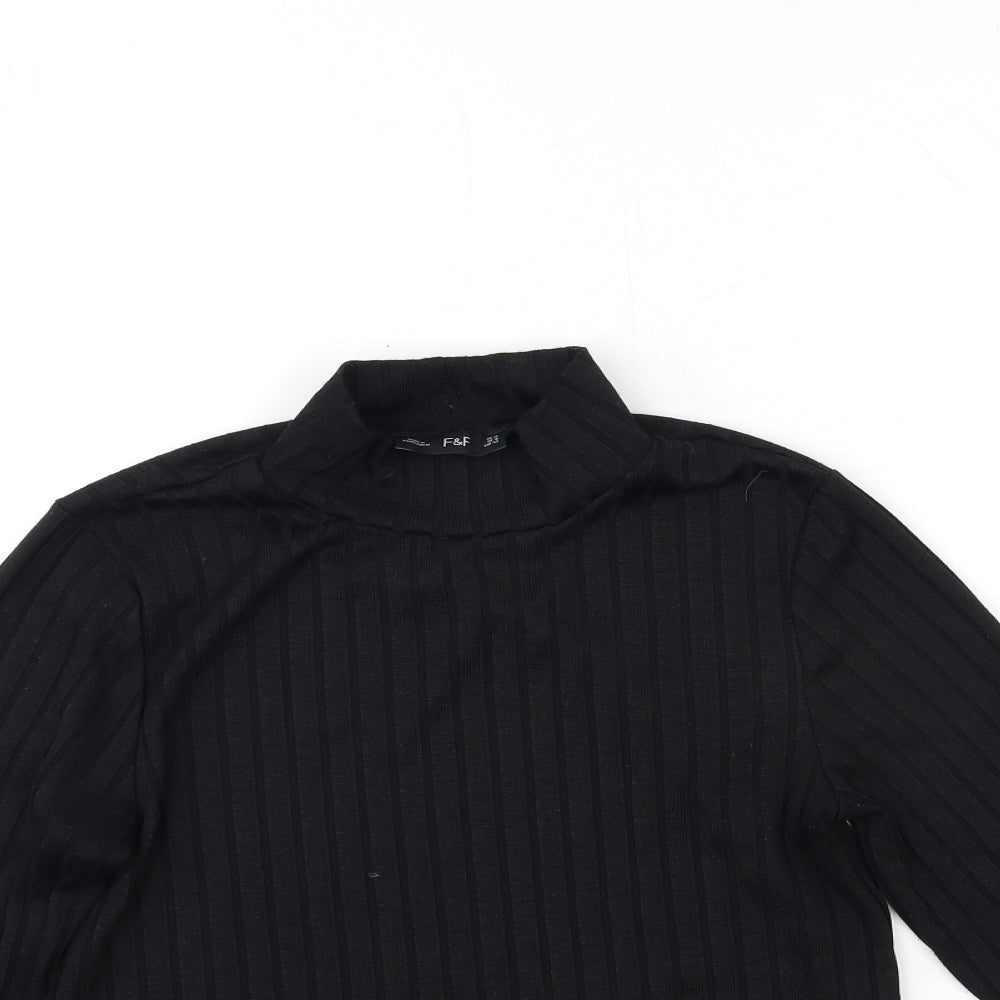 F&F Womens Black   Basic T-Shirt Size 12