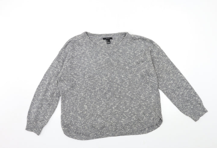 FOREVER 21 Womens Grey  Knit Pullover Jumper Size L