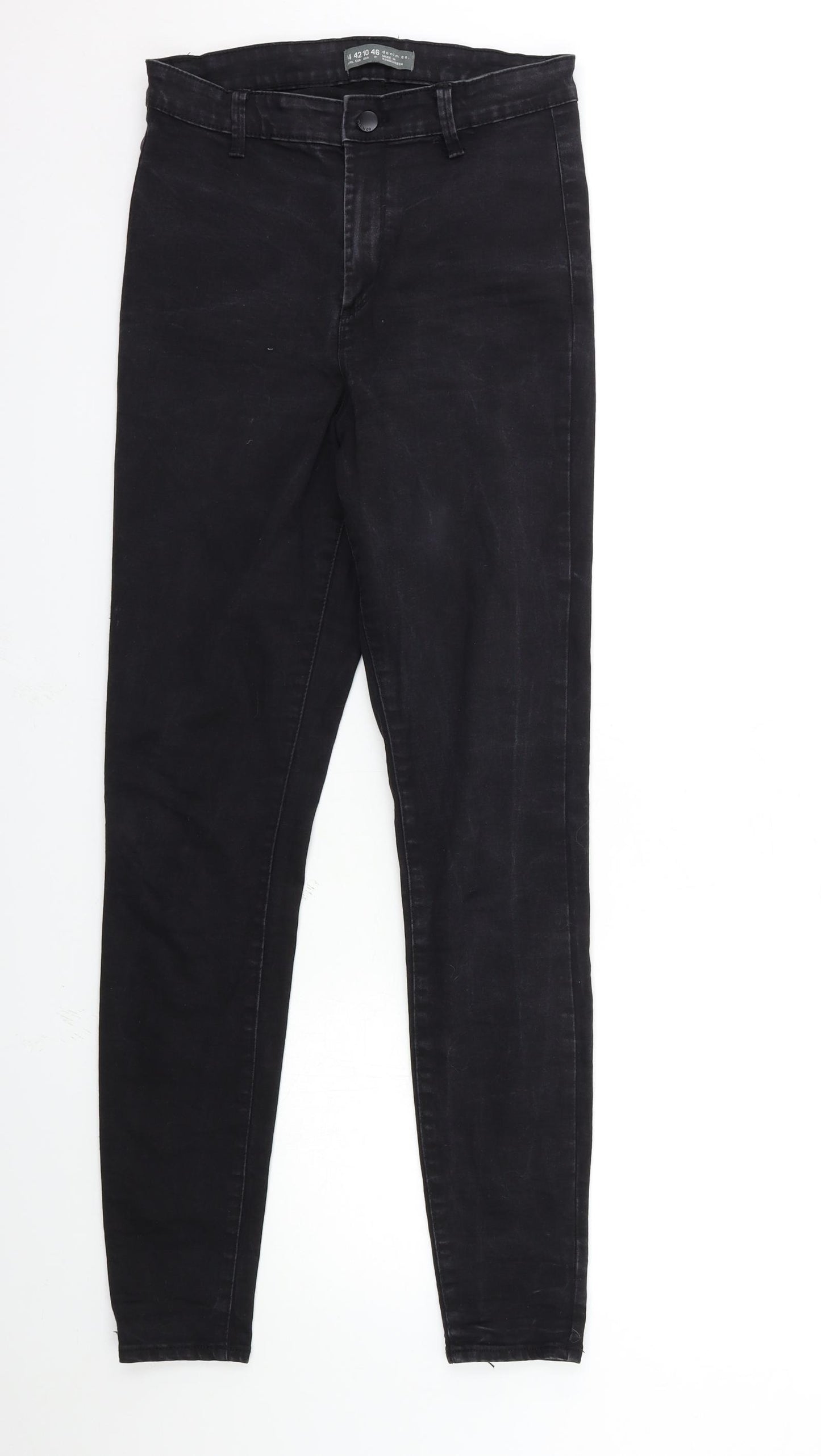 Denim & Co. Womens Black  Denim Skinny Jeans Size 14 L30 in