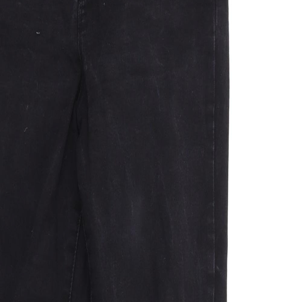 Denim & Co. Womens Black  Denim Skinny Jeans Size 14 L30 in