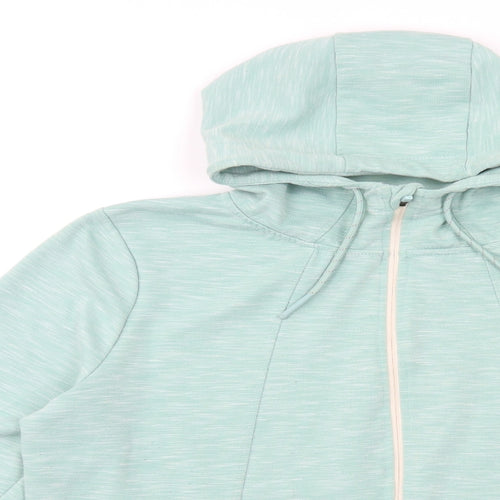 WORKOUT Womens Green   Full Zip Hoodie Size 14